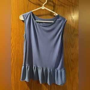 LOFT Petite Slate Blue Knit Top